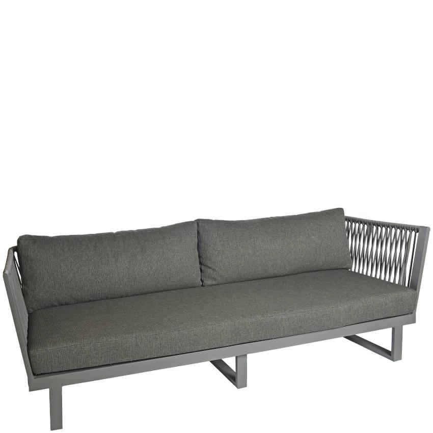 ALTEA • 4-Sitzer Sofa • Aluminium Anthrazit • Seil-Bespannung Dunkelgrau • BOREK ALTEA • 4-Sitzer Sofa • Aluminium Anthrazit • Seil-Bespannung Dunkelgrau • BOREK 60165