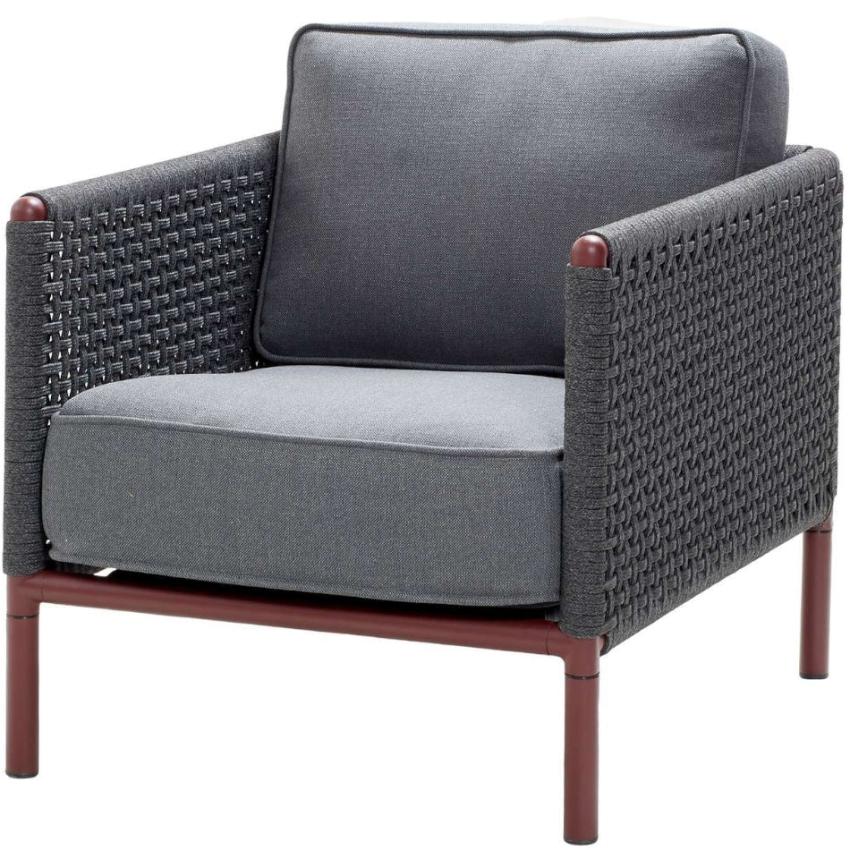 ENCORE • Outdoor Loungesessel &/ Loungechair • Bordeaux / Dunkelgrau • Cane-line ENCORE • Outdoor Loungesessel &/ Loungechair • Bordeaux / Dunkelgrau • Cane-line 73200