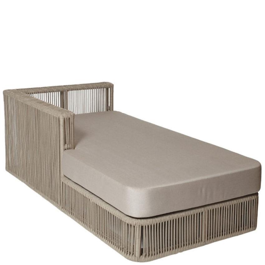 LINCOLN • Loungemodul Daybed RECHTS • Alu Sand • Seile Sand • Kissen inklusive • BOREK LINCOLN • Loungemodul Daybed RECHTS • Alu Sand • Gurte Sand • Kissen inklusive • BOREK 58706