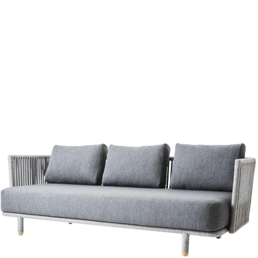 MOMENTS • Outdoor Lounge 3-Sitzer Sofa • inkl.Kissensatz AirTouch® Grau •  Cane-line » PAVILLA Online-Shop