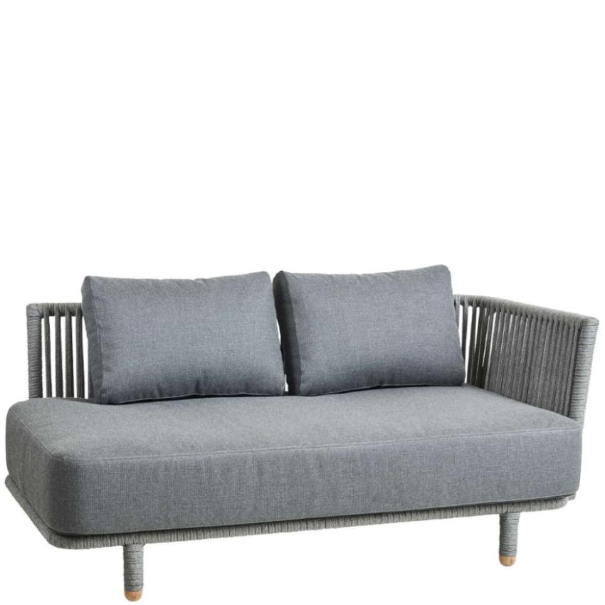 MOMENTS • Outdoor Loungemodul 2-Sitzer Sofa • Armlehne LINKS •  inkl.Kissensatz AirTouch® Grau • Cane-line » PAVILLA Online-Shop