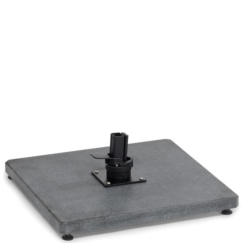 WEISHÄUPL • Bodenplatte Granit dunkelgrau seidenmatt • 125kg • für Freiarmschirm 300×300cm oder Ø300