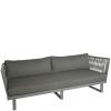 ALTEA • 4-Sitzer Sofa • Aluminium Anthrazit • Seil-Bespannung Dunkelgrau • BOREK ALTEA • 4-Sitzer Sofa • Aluminium Anthrazit • Seil-Bespannung Dunkelgrau • BOREK