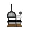 BBQ Wood Oven anthrazit mit Sideboard 1-65202 BBQ Wood Oven anthrazit mit Sideboard 1