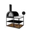BBQ Wood Oven anthrazit mit Sideboard 2-65207 BBQ Wood Oven anthrazit mit Sideboard 2