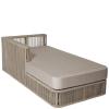 LINCOLN • Loungemodul Daybed RECHTS • Alu Sand • Gurte Sand • Kissen inklusive • BOREK LINCOLN • Loungemodul Daybed RECHTS • Alu Sand • Gurte Sand • Kissen inklusive • BOREK