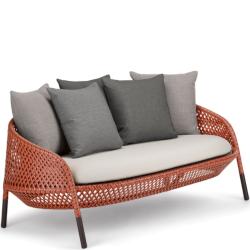 AHNDA • Outdoor 2-Sitzer Sofa • div.Geflechtfarben wählbar • Polster exkl. • DEDON