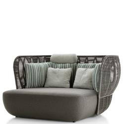 BAY • 2-Sitzer Sofa • erweiterte Sitztiefe • inkl.satz aus 2 rückenkissen • Anthrazit oder Tortora • B&B Italia Outdoor