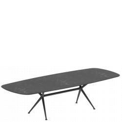 EXES • Gartentisch / Esstisch • Oval 120×300cm • Aluminiumgestell • Teak-oder Keramikplatte • ROYAL BOTANIA