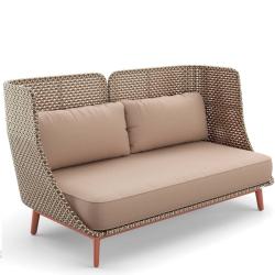 MBARQ • Outdoor 3-Sitzer Sofa • hohe Rücklehne • Geflecht in Chestnut, Pepper oder Baltic • Polster exklusive • DEDON