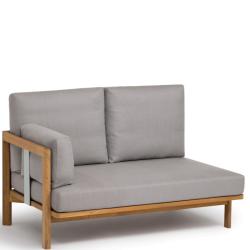 NEW HAMPTON • Loungemodul 2-Sitzer Sofa LINKS • inkl.Polster-Set mit Acryltuchbezug • Teak • WEISHÄUPL