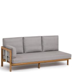 NEW HAMPTON • Loungemodul 3-Sitzer Sofa LINKS • inkl.Polster-Set mit Acryltuchbezug • Teak • WEISHÄUPL