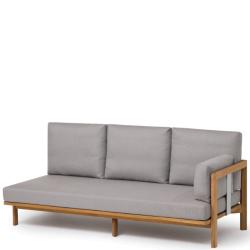 NEW HAMPTON • Loungemodul 3-Sitzer Sofa RECHTS • inkl.Polster-Set mit Acryltuchbezug • Teak • WEISHÄUPL