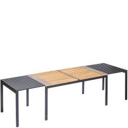 SUTRA • ausziehbarer Gartentisch / Esstisch 158-283×99 • Teak & Aluminium • EGO Paris
