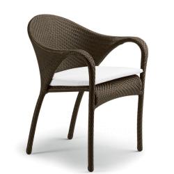 TANGO • Gartenstuhl mit Armlehnen • Bronze • exklusive Sitzkissen • DEDON
