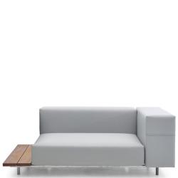 WALRUS • OUTDOOR Loungemodul Sofa-Element • mit integriertem Beistelltisch • Sitzbreite 110cm • LINKS & RECHTS • 4 Bezugsfarben wählbar • EXTREMIS