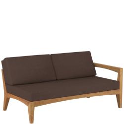 ZENHIT • Outdoor Lounge Modul 2-Sitzer Sofa • Armlehne LINKS • Teakholz • Polster exklusive • ROYAL BOTANIA